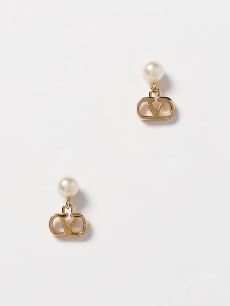 Orecchini VLogo Signature Valentino Garavani in ottone con perle Swarovski®