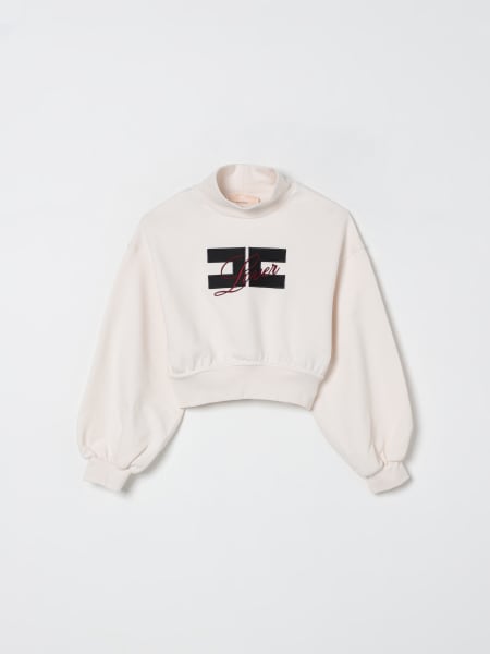 Felpa in cotone con logo Elisabetta Franchi La Mia Bambina