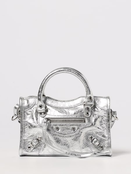 Borsa Le City Nano Balenciaga in pelle Arena laminata