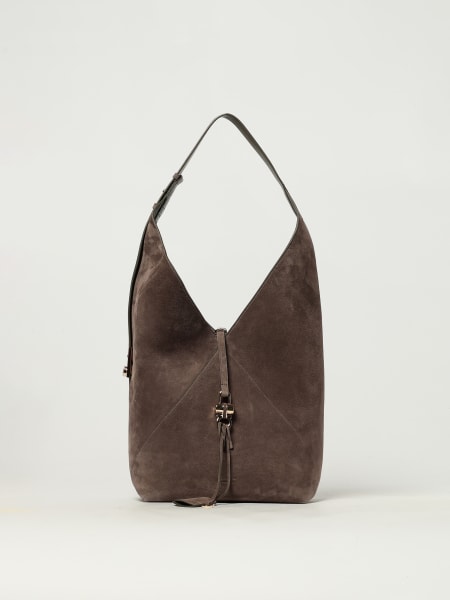 Borsa a spalla in camoscio V-shaped hobo bag (L) Ferragamo