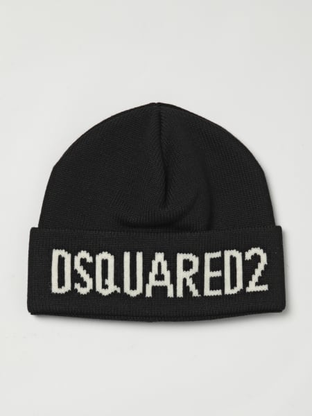 Cappello Dsquared2 in lana con logo jacquard