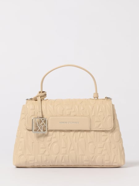 Borsa a mano in pelle sintetica logata Armani Exchange