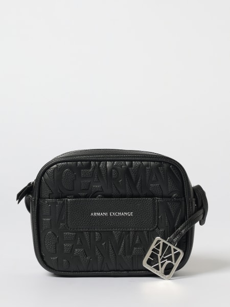 Camera bag Armani Exchange in pelle sintetica a grana