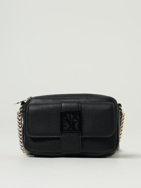 Borsa a tracolla mini in pelle sintetica a grana Armani Exchange