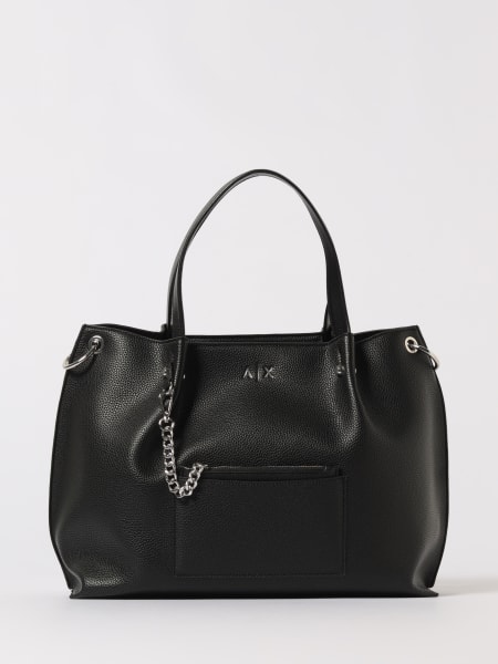 Borsa a mano in pelle sintetica a grana Armani Exchange