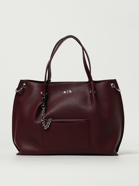 Borsa a mano in pelle sintetica a grana Armani Exchange