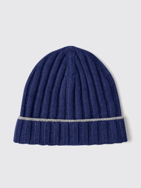 Cappello Brunello Cucinelli in cashmere a coste