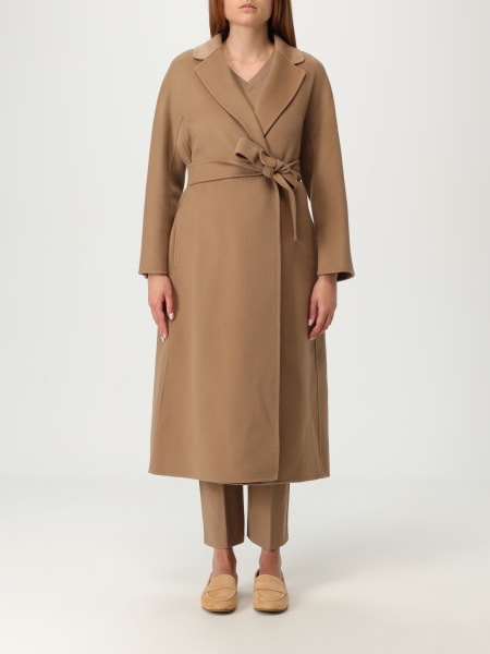 コート 'S Max Mara Woman Coat Brown 2529446011600 002 Max Mara Studio Goya wool and cashmere coat for women