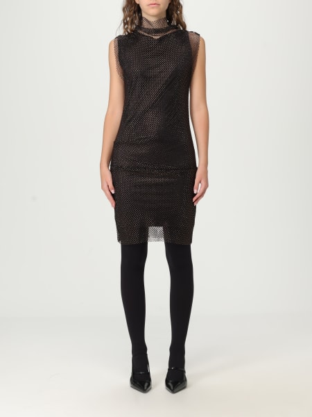 【送料&関税込】Sportmax Dress Grazia Stretch viscose long dress, black | Sportmax