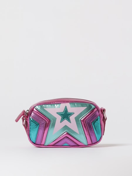 Borsa a tracolla in pelle sintetica laminata Stella McCartney Kids