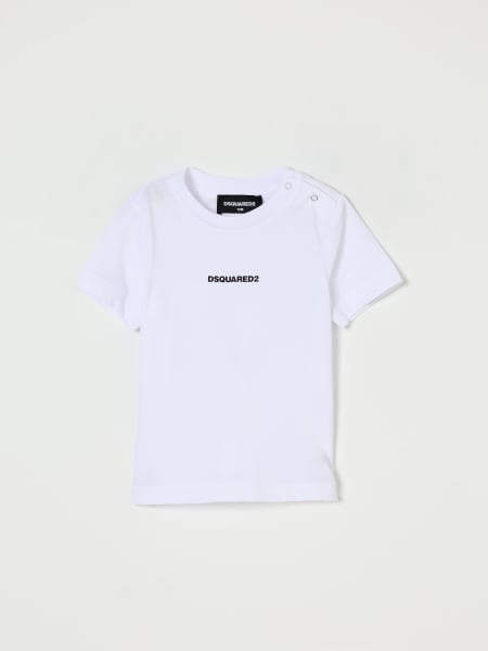 T-shirt in cotone con logo DsQuared2