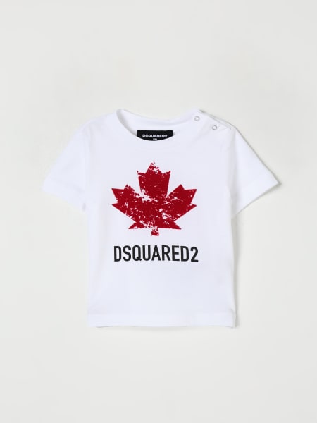 T-shirt in cotone con logo DsQuared2