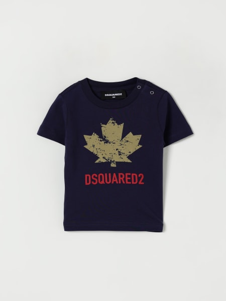 T-shirt in cotone con logo DsQuared2
