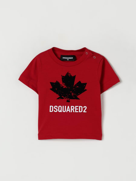 T-shirt in cotone con logo DsQuared2