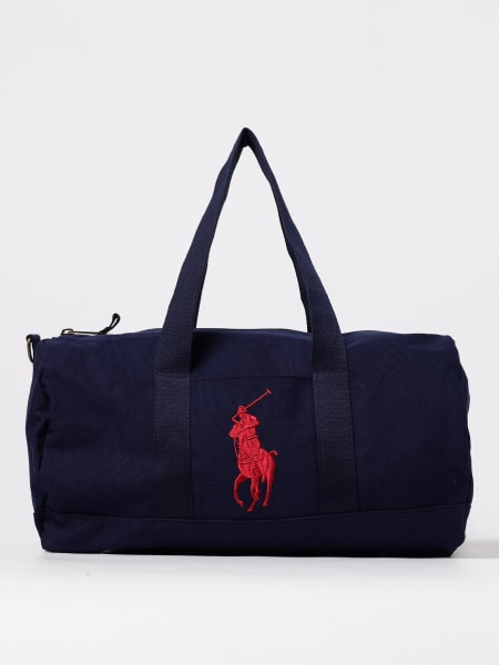 Borsone con logo Pony Polo Ralph Lauren in cotone