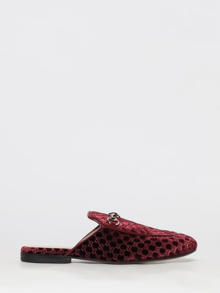 Slipper Princetown Gucci in velluto con monogram GG impresso