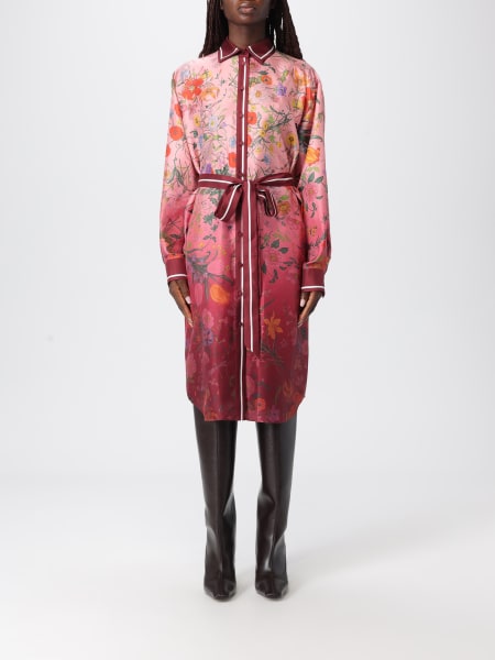 Abito in seta floreale Gucci