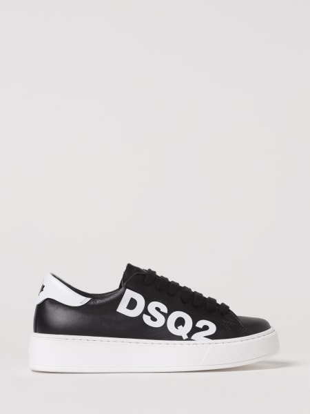 Sneakers in pelle di vitello con logo Dsquared2