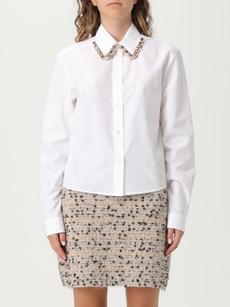 Camicia classica Fabiana Filippi in popeline con dettaglio chain