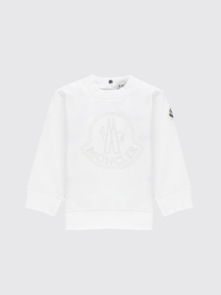 Felpa a girocollo in cotone con logo Moncler