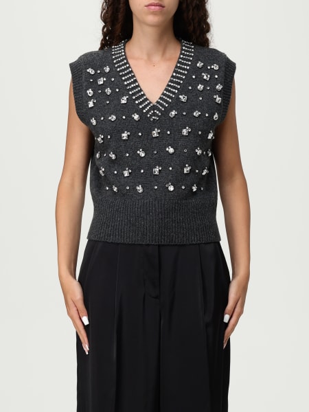 Gilet Pinko in misto lana con strass