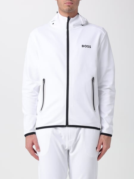 Felpa con cappuccio Boss in tessuto tecnico stretch