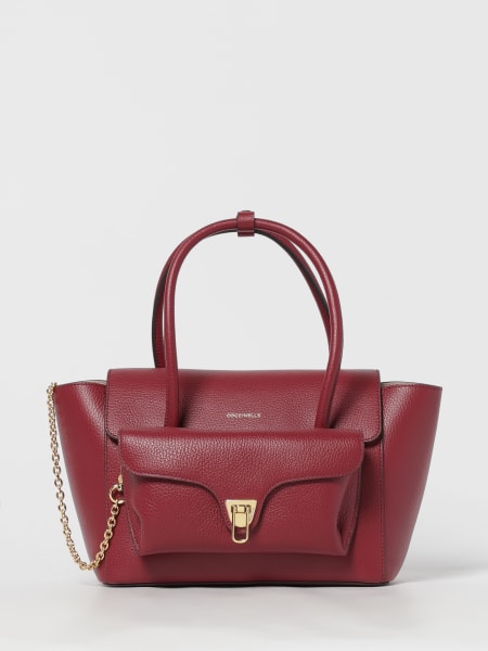 Borsa Double Beat Coccinelle in pelle martellata