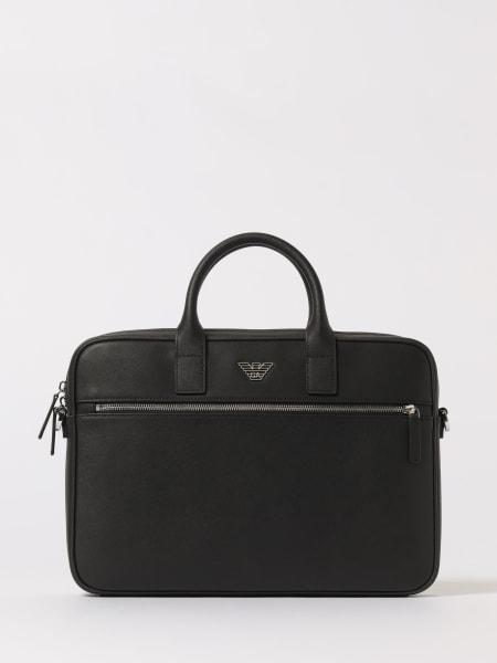 Borsa 24 ore in pelle rigenerata saffiano Emporio Armani