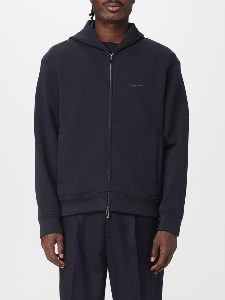 Felpa con cappuccio Emporio Armani in misto cotone