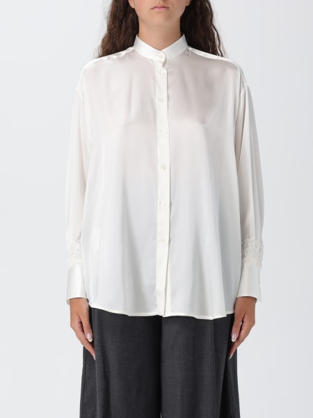 Camicia Ermanno Scervino Life in seta con inserti in pizzo