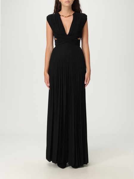 ゆずELISABETTA FRANCHI イタリア　ベア　ドレス　ブラック Dress robe-manteau Elisabetta Franchi in black stretch