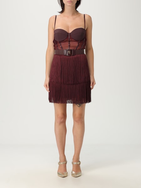 Abito Elisabetta Franchi in crêpe con frange