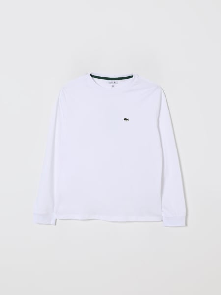 T-shirt in cotone con logo a girocollo Lacoste