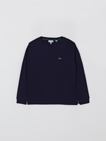 T-shirt in cotone con logo a girocollo Lacoste