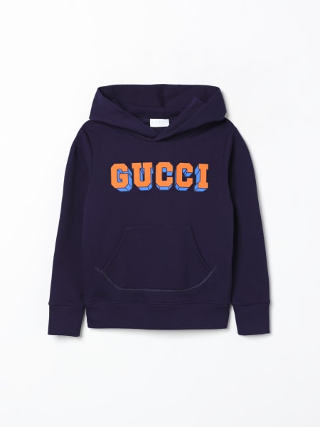 Felpa con cappuccio e logo Gucci in cotone