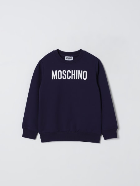 Felpa a girocollo con logo Moschino