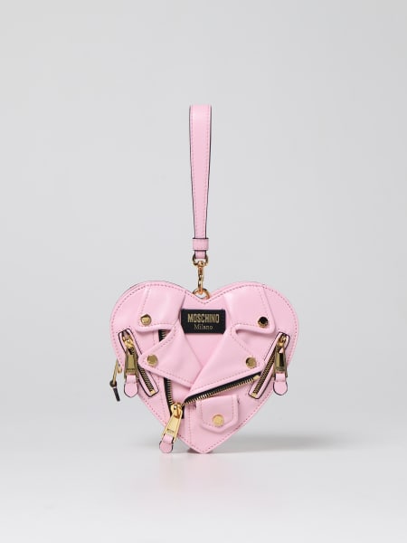 Moschino: Sac Moschino Couture Heart Biker en cuir nappa