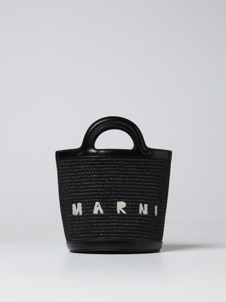 Mini Marni Tropicalia bag in leather and raffia