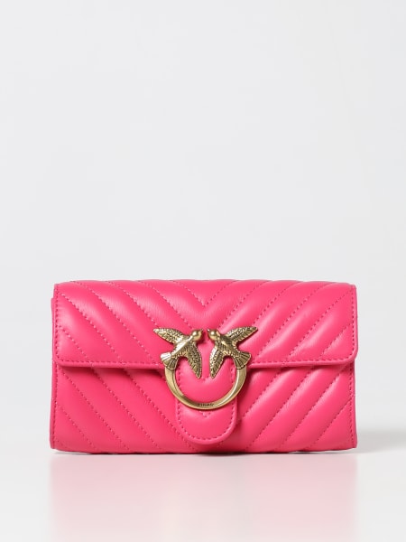 Pinko: Borsa wallet Love One Pinko in nappa trapuntata chevron