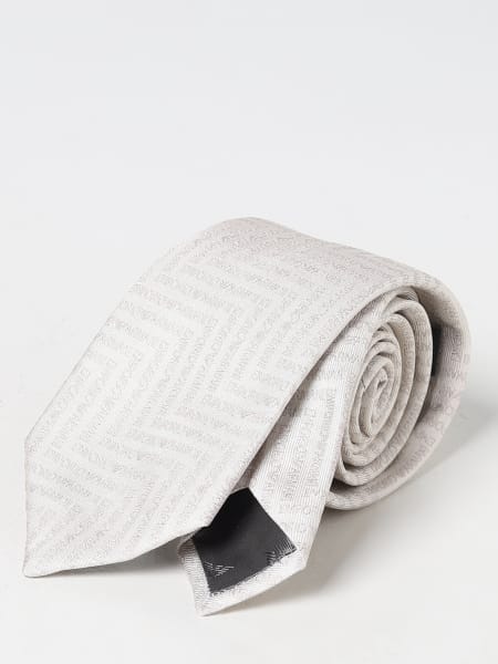 Emporio Armani silk tie with logo