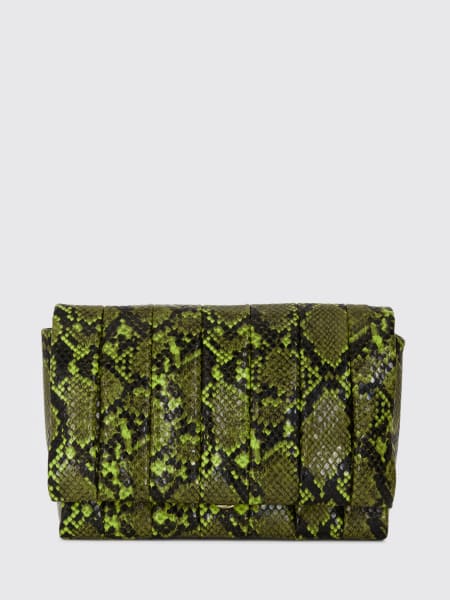 Clutch Feronia Themoirè in pelle vegana plissè stampa pitone