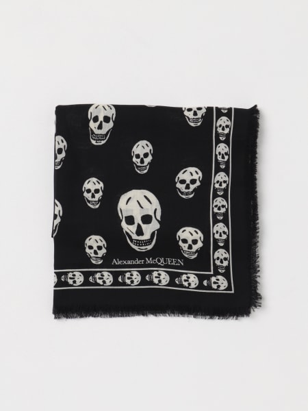 McQueen Skull scarf in jacquard wool