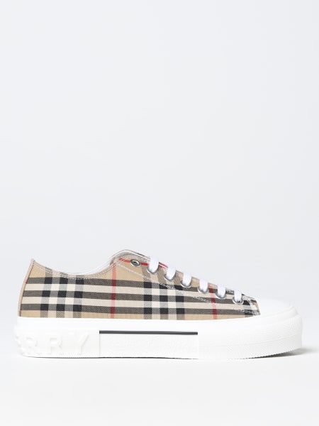 Sneakers Jack Vintage Check Burberry in cotone organico jacquard