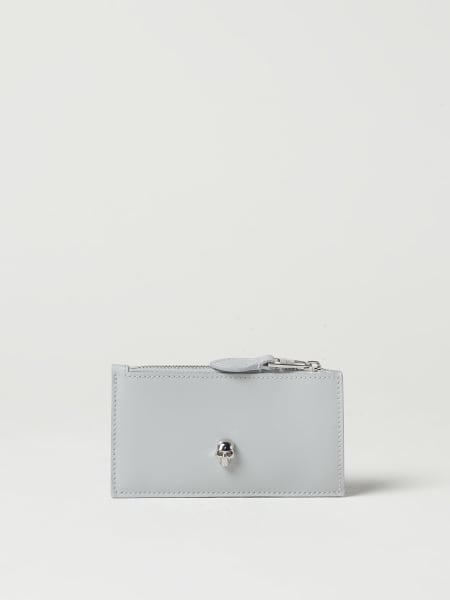 McQueen Skull credit card holder in leather