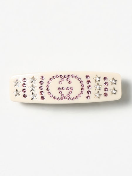 Fermaglio Gucci in acetato con strass incastonati