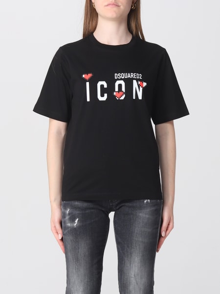 T-shirt Dsquared2 donna: T-shirt Icon Dsquared2 in cotone