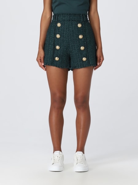 Women's Balmain: Balmain shorts in wool blend tweed