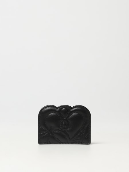 McQueen credit card holder in quilted leather