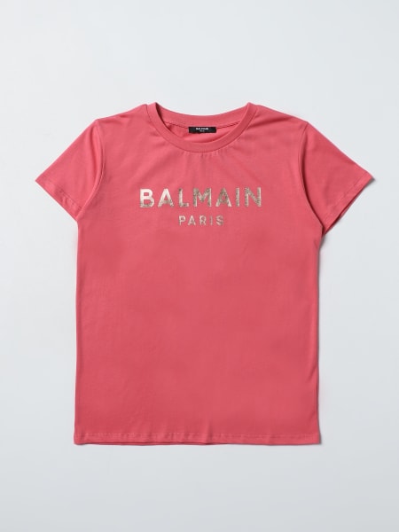 Kids designer clothes: T-shirt girls Balmain Kids