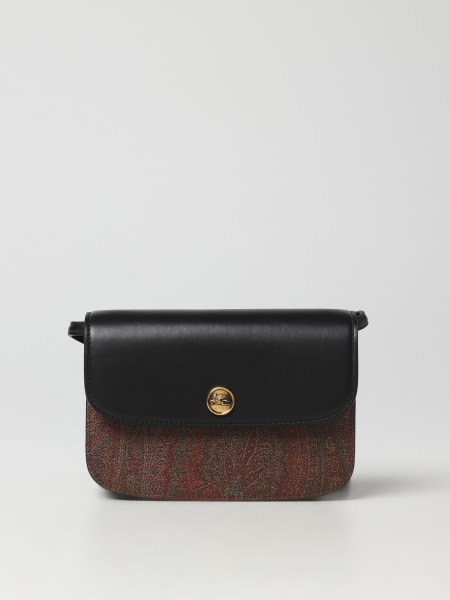 Etro: Borsa Essential Etro in cotone spalmato e pelle con logo